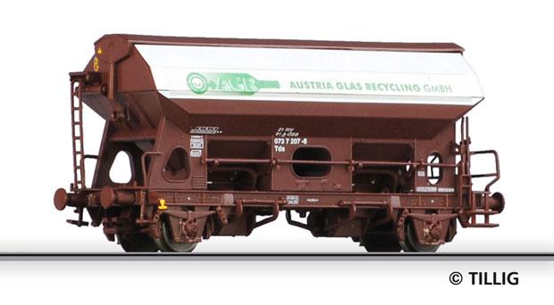 2 axle Hopper car &quot;Austria Glass Recycling&quot;<br /><a href='images/pictures/Tillig/14575.jpg' target='_blank'>Full size image</a>
